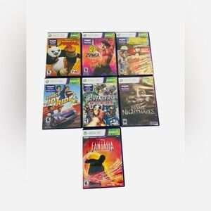 Xbox 360 Kinect Game Lot (7) - TESTED & WORKING - Marvel, Fantasia, Horror +